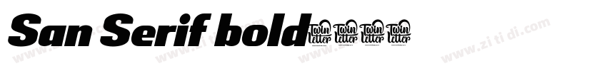 San Serif bold字体转换